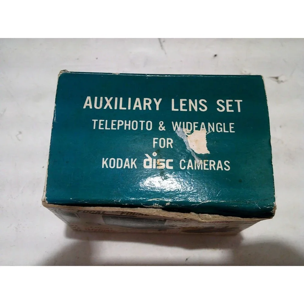 Focal Auxiliary Lens Set For Kodak Disc Cameras Telephoto & Wide Angle in Box